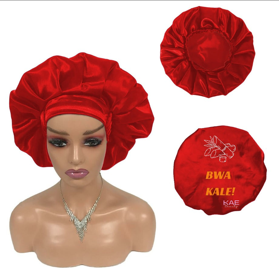 Frah bonnet Bwa Kale Silk-Lined Bonnet – Hair Protection by KAE beauty image 1