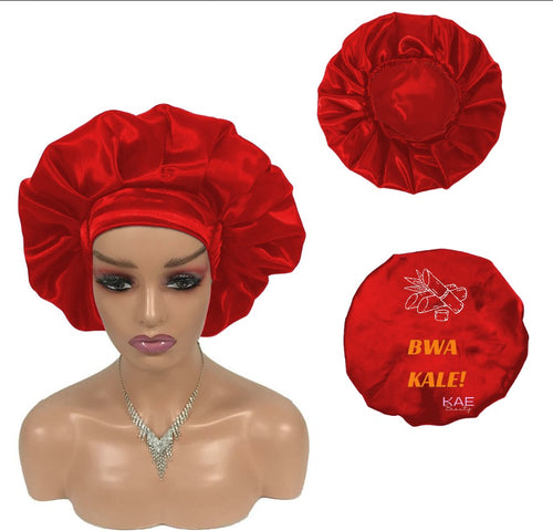 Frah bonnet Bwa Kale Silk-Lined Bonnet – Hair Protection by KAE beauty image 1