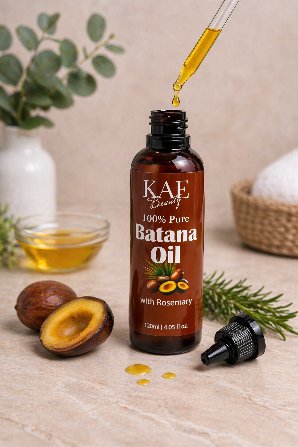 KAE Beauty Batana Hair Oil with Rosemary & Castor Oil – 120ml image 2