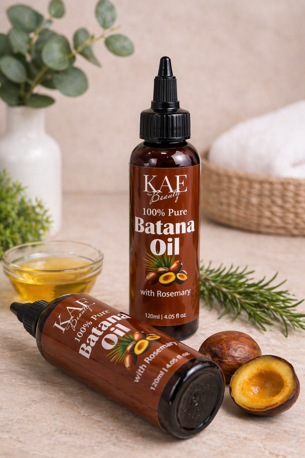 KAE Beauty Batana Hair Oil with Rosemary & Castor Oil – 120ml image 3