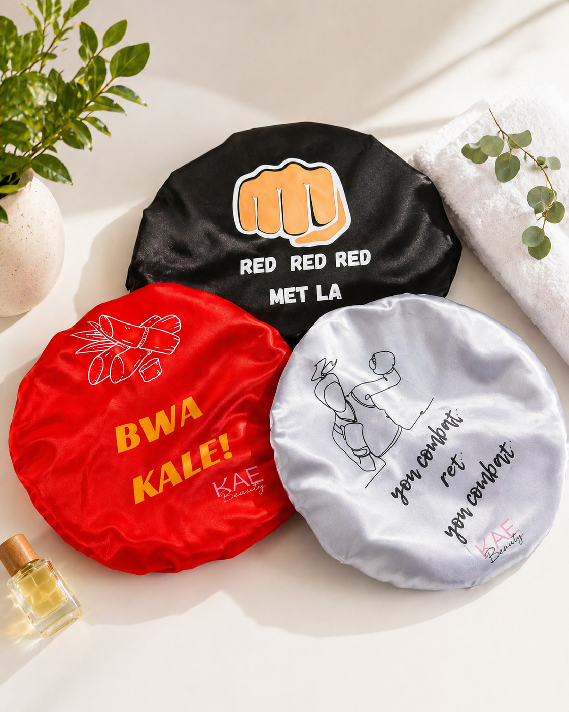 FRAH Bonnet “Yon Combat” – Silk-Lined Protective Bonnet | KAE Beauty image 3