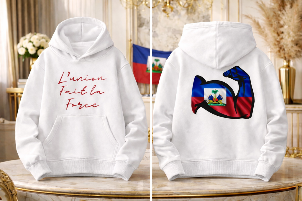 Silk Lined Hoodie Bonnet for Hair Protection | Haitian Pride L’Union Fait La For image 3