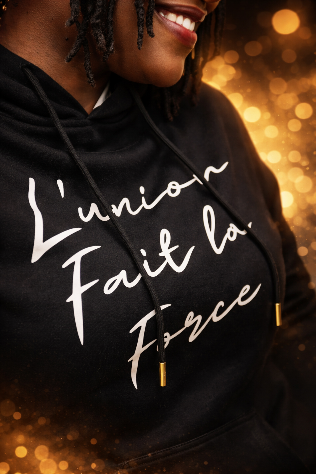 KAE beauty Silk Lined Hoodie Bonnet – L’Union Fait La Force image 0