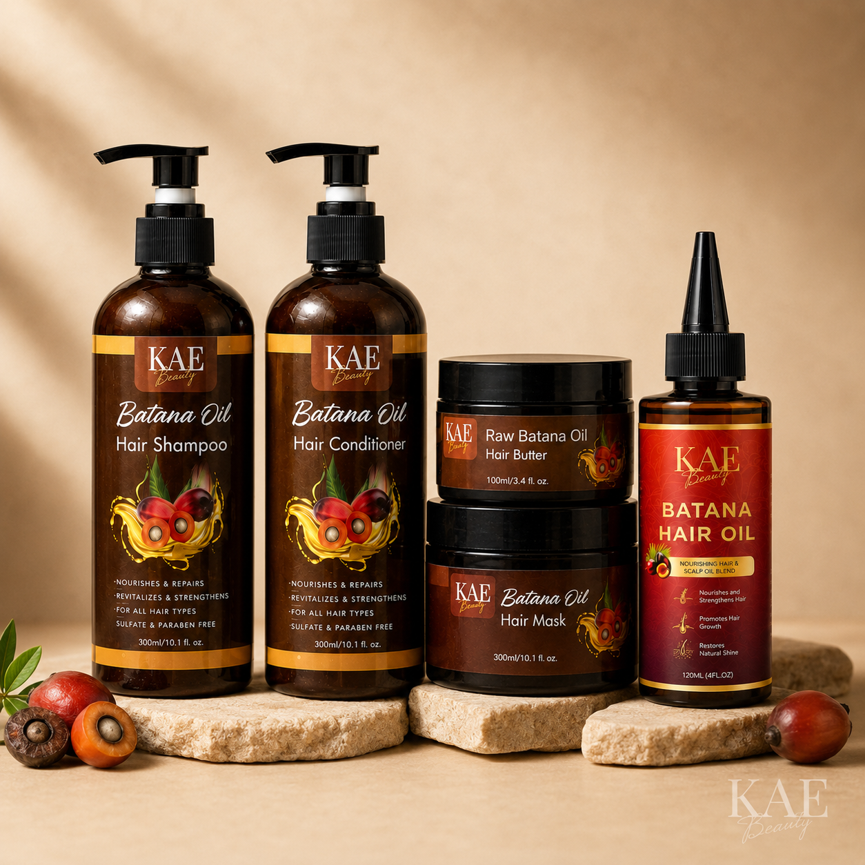KAE Beauty Complete Batana Hair Care Kit – 5 Piece Set