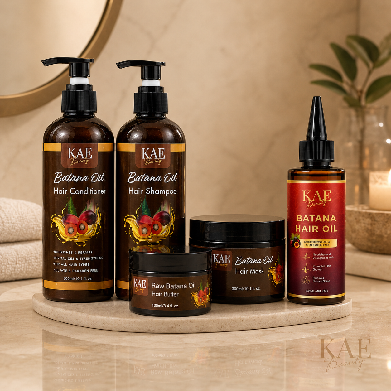 KAE Beauty Complete Batana Hair Care Kit – 5 Piece Set