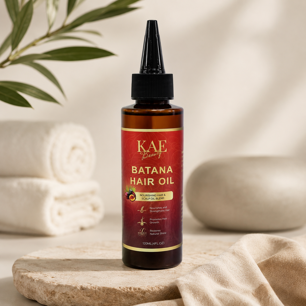 KAE Beauty Batana Hair Oil – Nourishing Hair & Scalp Oil Blend – 4 FL OZ