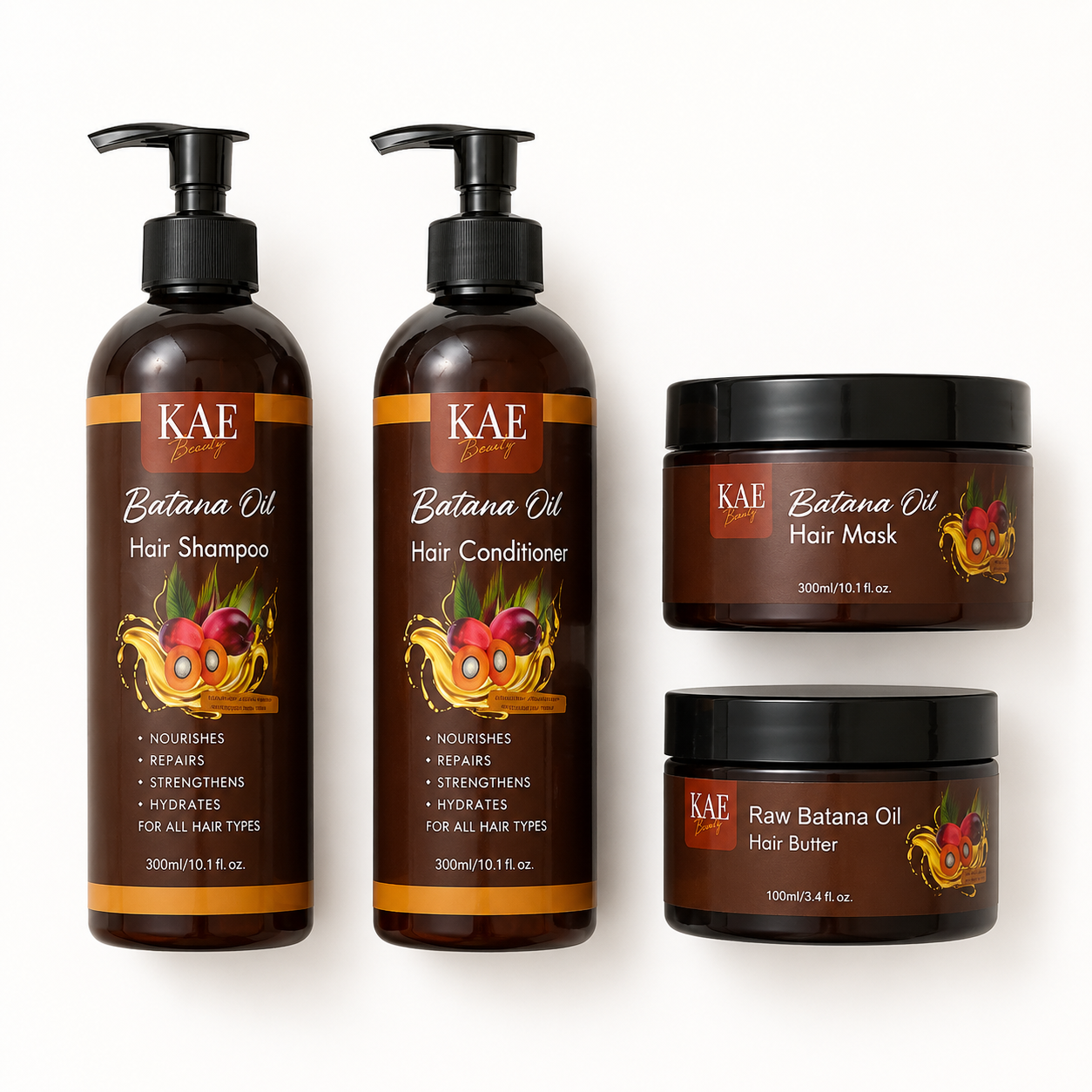 KAE Beauty Batana Oil Complete Hair Care Kit – Butter, Shampoo, Conditioner & Hair Mask