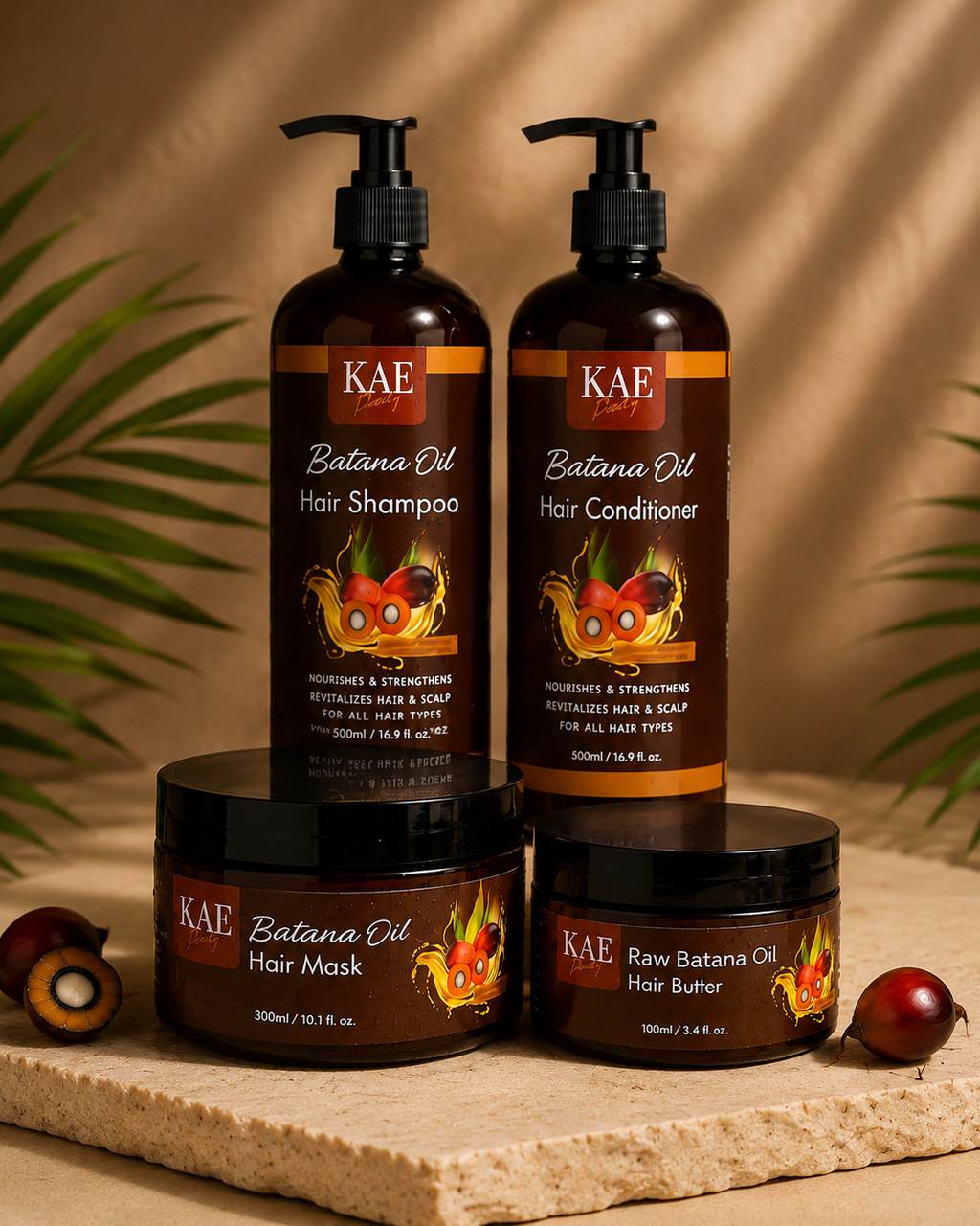 KAE Beauty Batana Oil Complete Hair Care Kit – Butter, Shampoo, Conditioner & Hair Mask