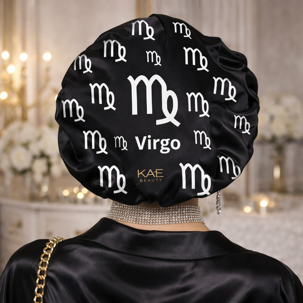 Virgo Zodiac Silk Bonnet – Hair Protection & Style | KAE Beauty image 2