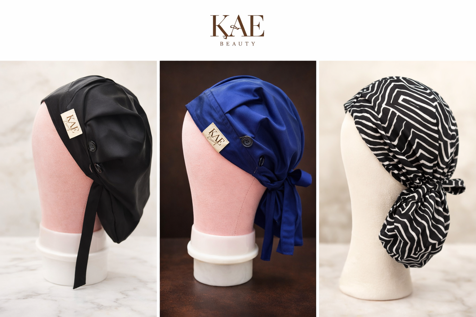 KAE Beauty Silk Lined Work Bonnet –  for Hair Protection & All-Day Comfort image 1