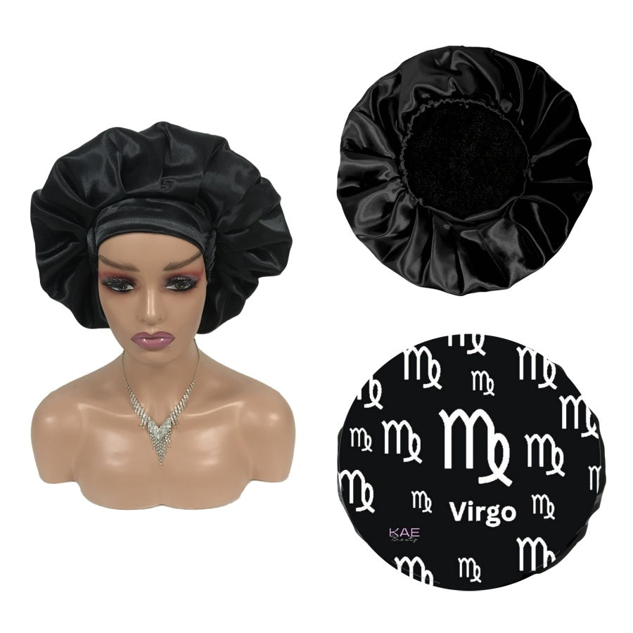 Virgo Zodiac Silk Bonnet – Hair Protection & Style | KAE Beauty image 1