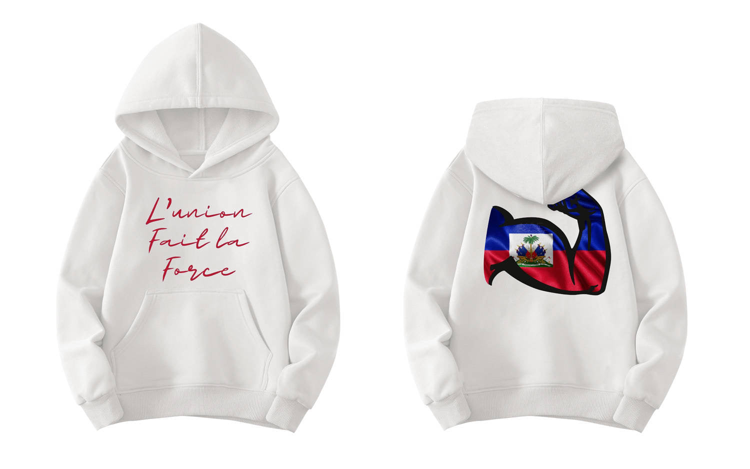 Silk Lined Hoodie Bonnet for Hair Protection | Haitian Pride L’Union Fait La For image 0