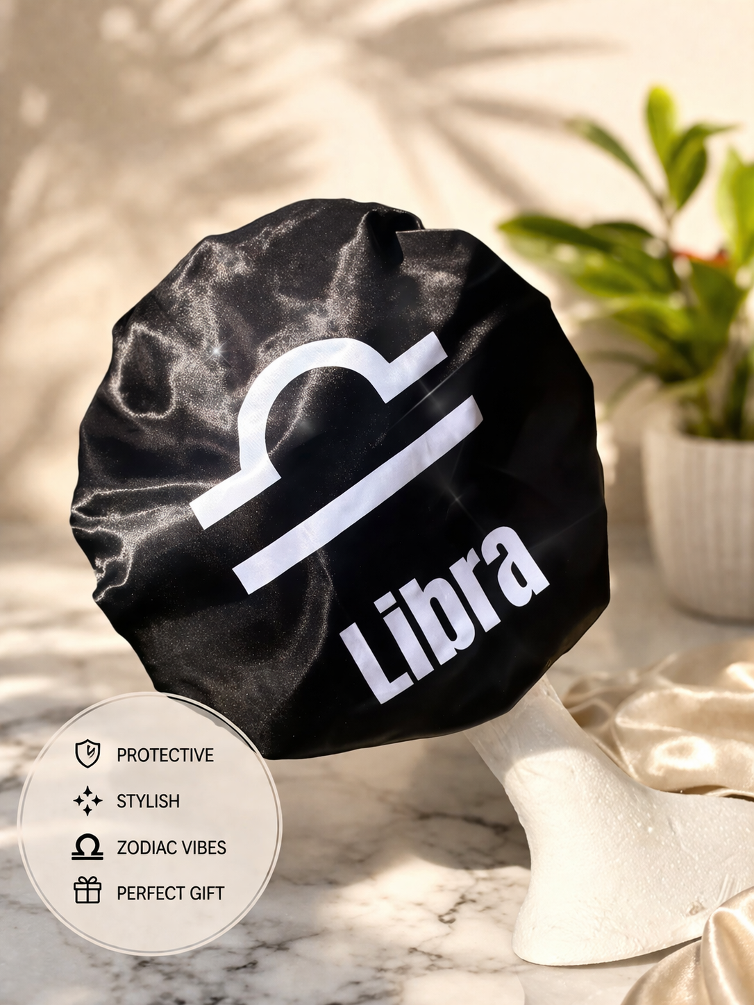 KAE Beauty  Libra Silk Bonnet (No Tie) – Zodiac Collection image 0