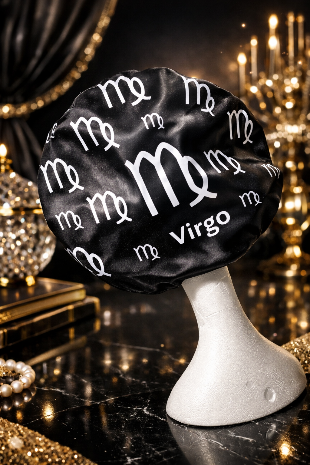 Virgo Zodiac Silk Bonnet – Hair Protection & Style | KAE Beauty image 4