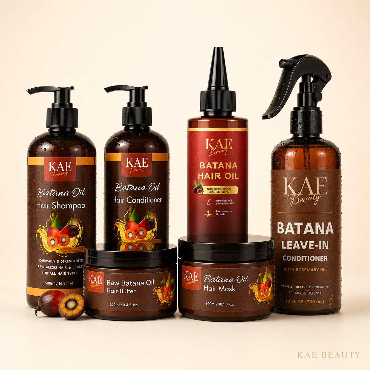 KAE Beauty Batana Oil 6-Piece Hair Care Set for Dry, Textured Hair