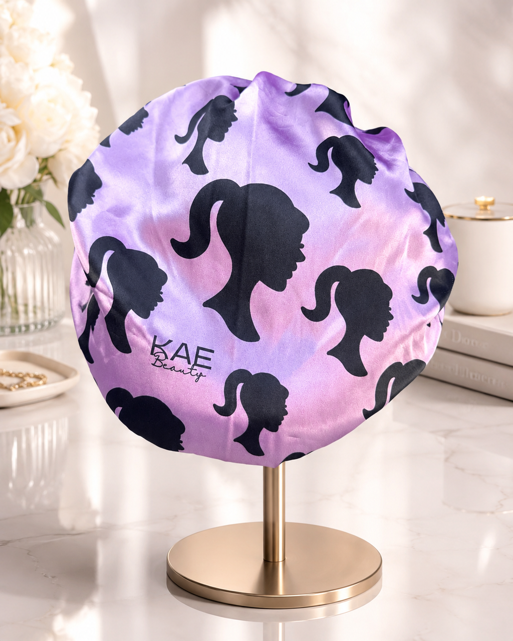 Kids Pink Silk Bonnet for Natural Hair