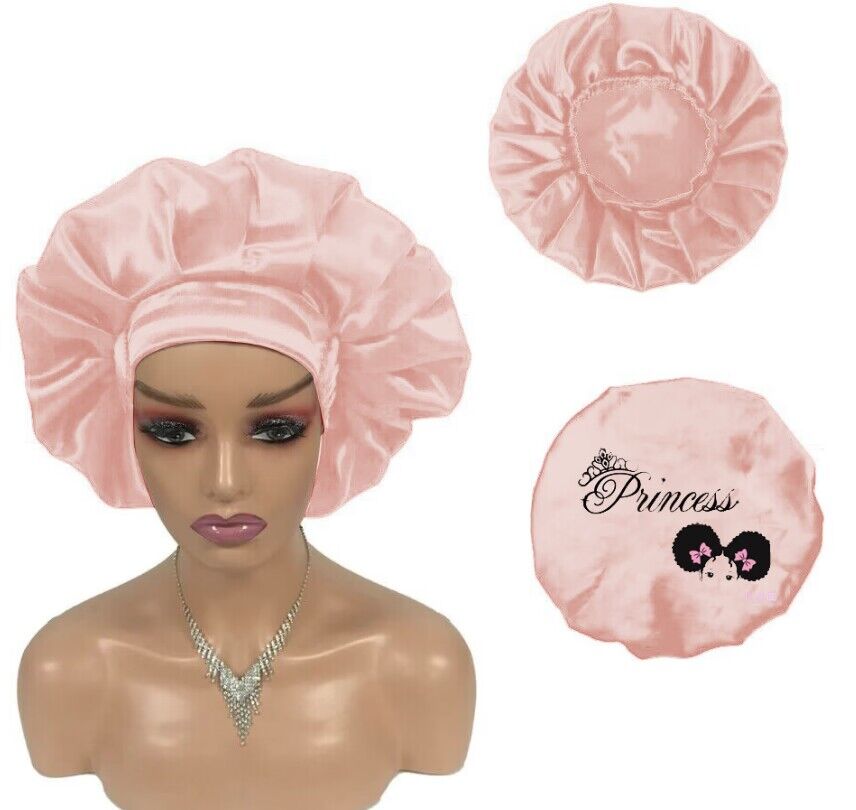 Pink Princess silk bonnet for kids and adults