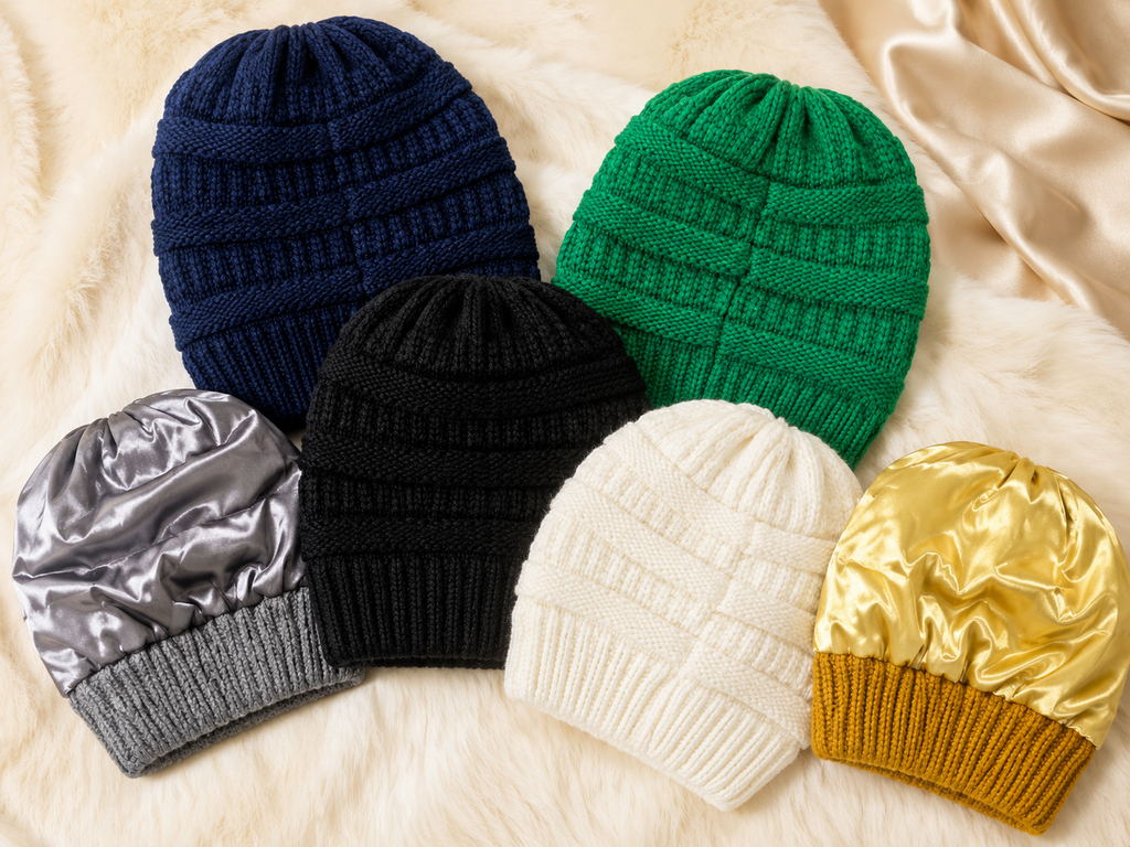 KAE beauty Outdoor Silk-Lined Bonnet Beanie